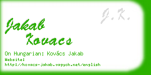 jakab kovacs business card